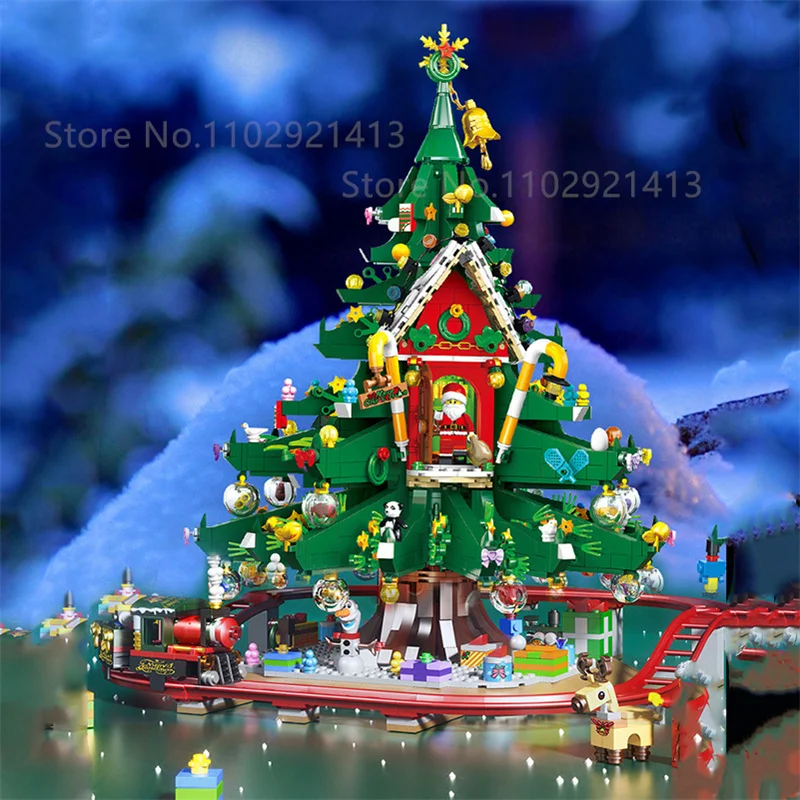 2022 New 88013 Christmas Tree 2100pcs Winter Village Train Santa Claus Elk New Year Building Block Kits Children's Toy Gifts
2022 New 88013 Christmas Tree 2100pcs Winter Village Train Santa Claus Elk New Year Building Block Kits Children's Toy Gifts