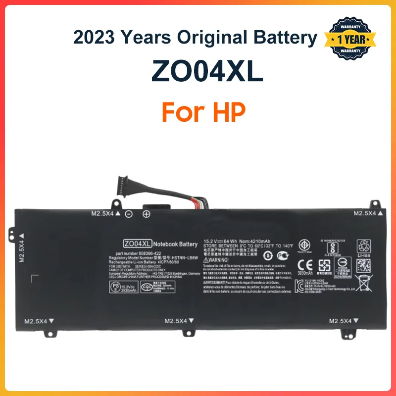 

15.2V 64Wh ZO04XL Laptop Battery For HP ZBook Studio G3 G4 808396-421 808450-001 HSTNN-CS8C HSTNN-C88C HSTNN-LB6W ZO04