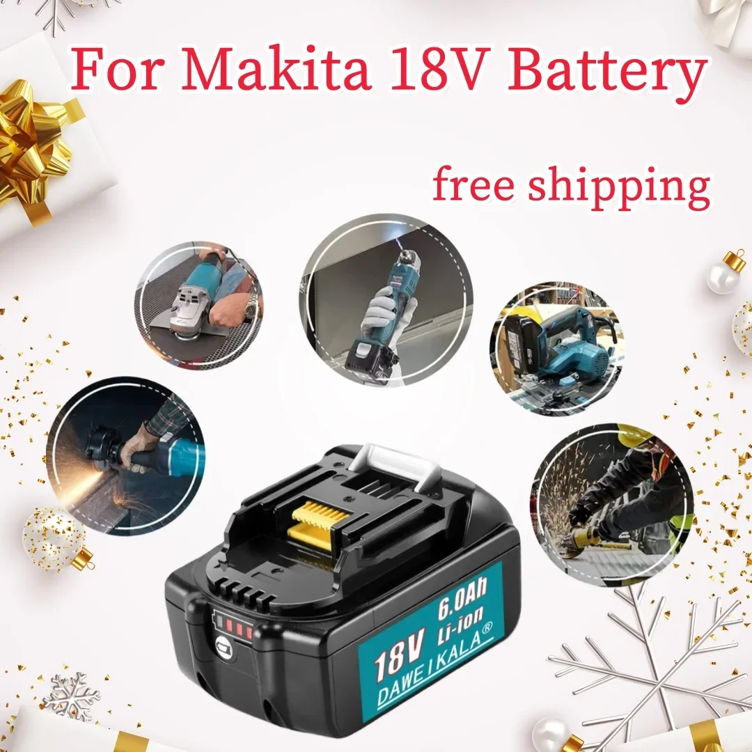 Latest Upgraded BL1860 Rechargeable Battery 18 V 6000mAh Lithium for Makita 18V Battery BL1840 BL1850 BL1830 BL1860B LXT 400
Latest Upgraded BL1860 Rechargeable Battery 18 V 6000mAh Lithium for Makita 18V Battery BL1840 BL1850 BL1830 BL1860B LXT 400
