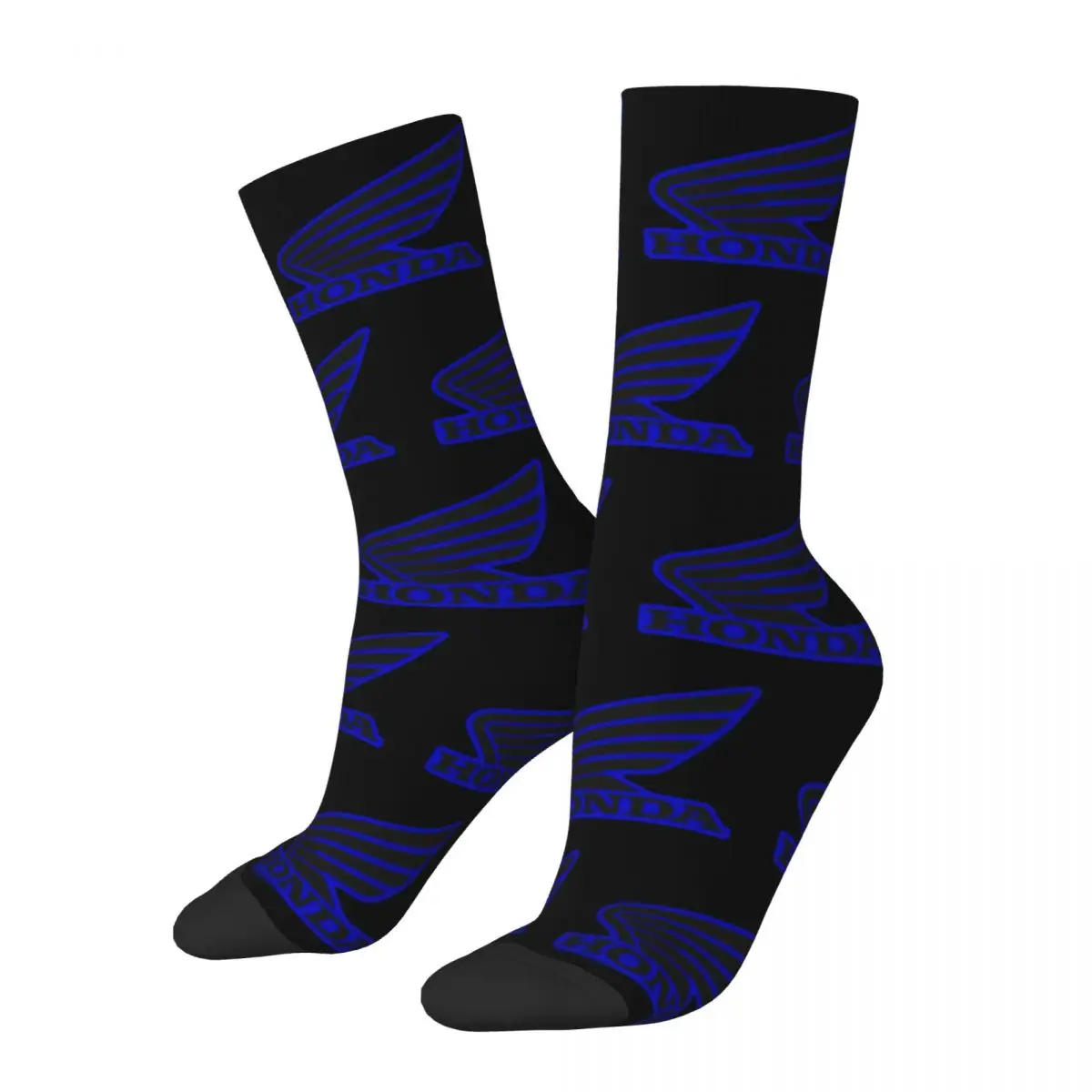 

Funny Hondas Motocross Theme Design Warm Crew Socks Stuff All Seasons Racing Cotton Crew Socks Sweat Absorbing