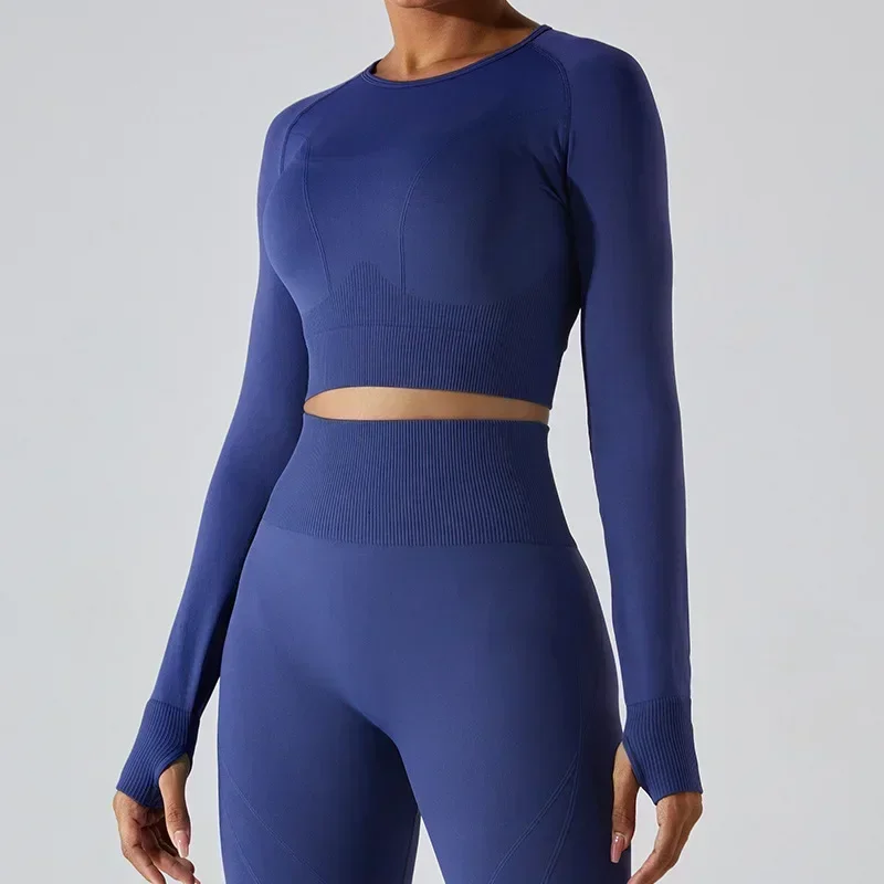 Sweatshirt Woman Seamless Long Sleeve Shirt With Thumbtack Stretchy Workout Yoga Tops Sports Top For Women Gym
Sweatshirt Woman Seamless Long Sleeve Shirt With Thumbtack Stretchy Workout Yoga Tops Sports Top For Women Gym