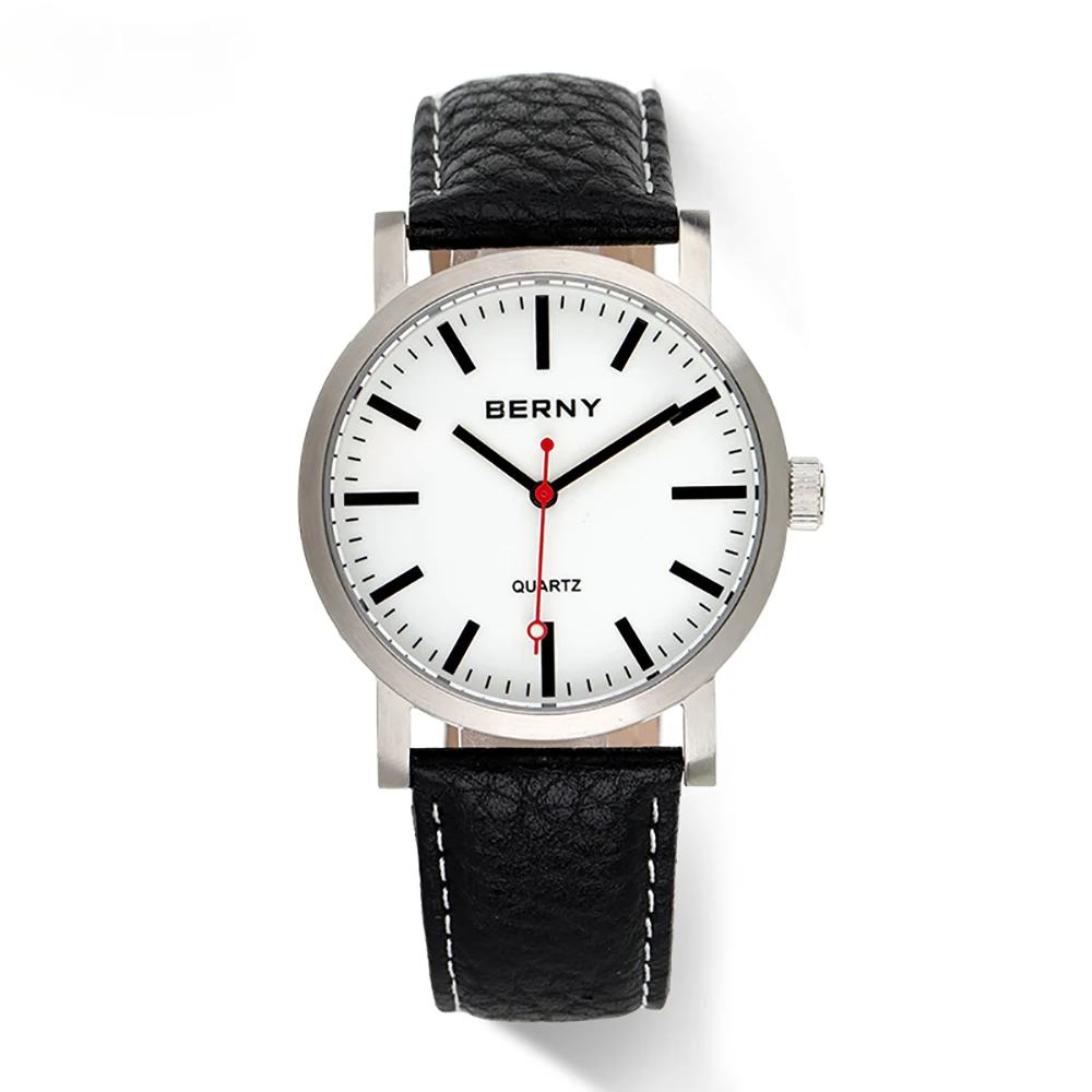 BERNY Swiss Railway Men Watch Quartz Clock Male Leather Strap Luxury Fashion Logo Railroad Wristwatch Waterproof Watch For Male
BERNY Swiss Railway Men Watch Quartz Clock Male Leather Strap Luxury Fashion Logo Railroad Wristwatch Waterproof Watch For Male