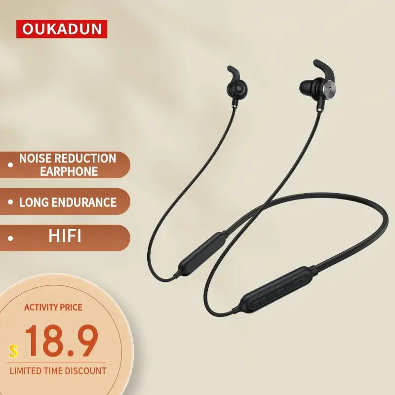 

Wireless Headphone Bluetooth 5.3 Magnetic Neckband Earphones 50H Standby Hanging Neck Sports Headset 0.043' Low Latency