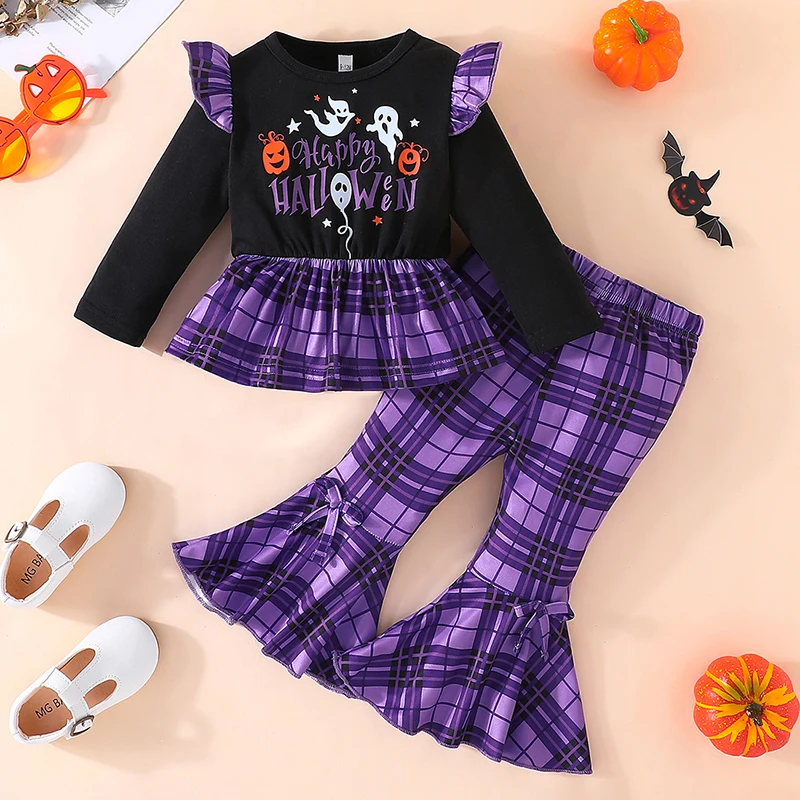 2023 New Halloween Autumn Winter Girls Clothing Set Cartoon Pumpkin Pattern Shirt+Checkered Trousers 2Pcs Suit For Kids
2023 New Halloween Autumn Winter Girls Clothing Set Cartoon Pumpkin Pattern Shirt+Checkered Trousers 2Pcs Suit For Kids