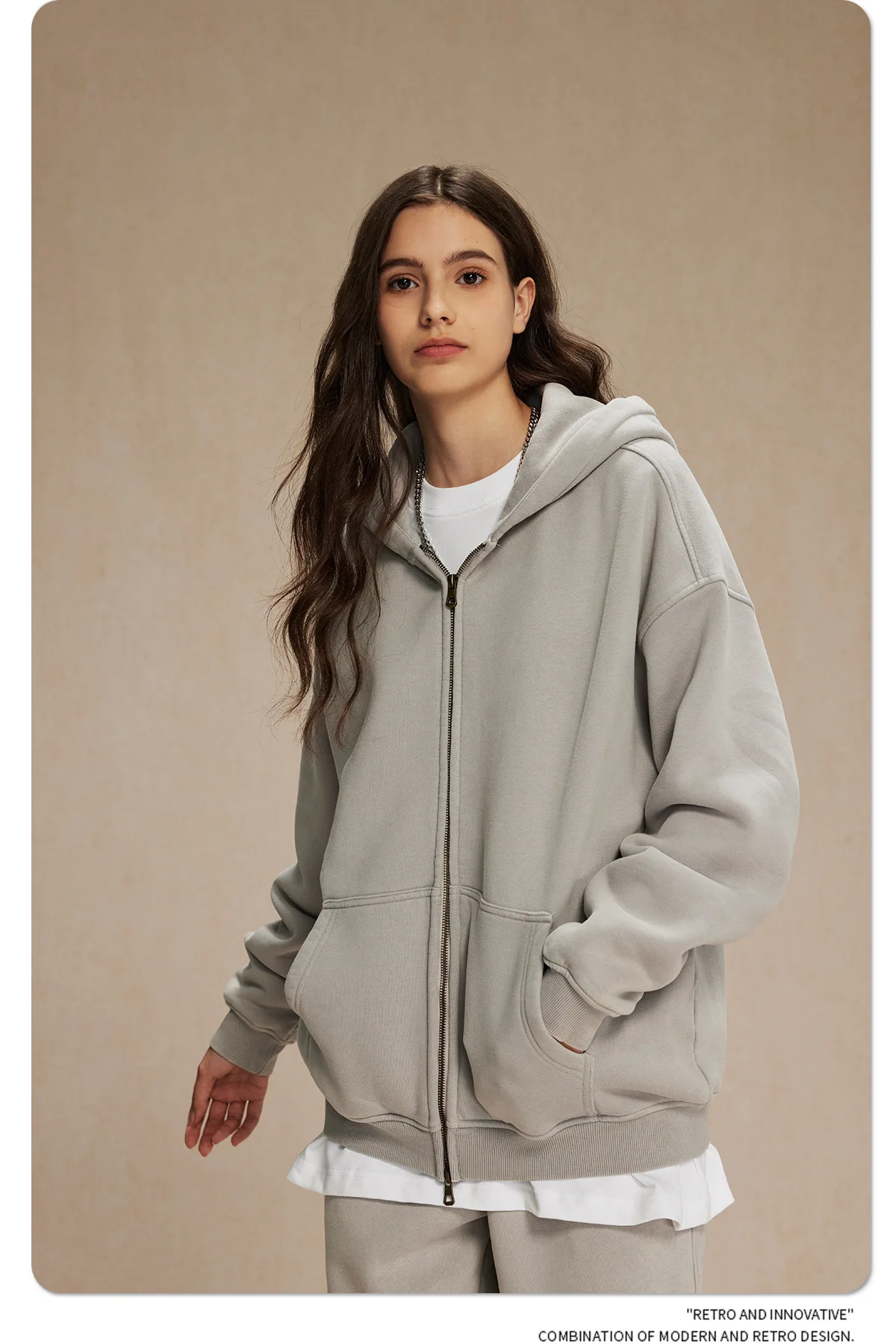 IEFB Men's Wear Wax Printing Vintage Male Hoodies Oversized Loose Zipper Water Washed Plush Sweatshirt Trendy New 9C9349 53 S36920aa604e14130844c234c3194fe40f