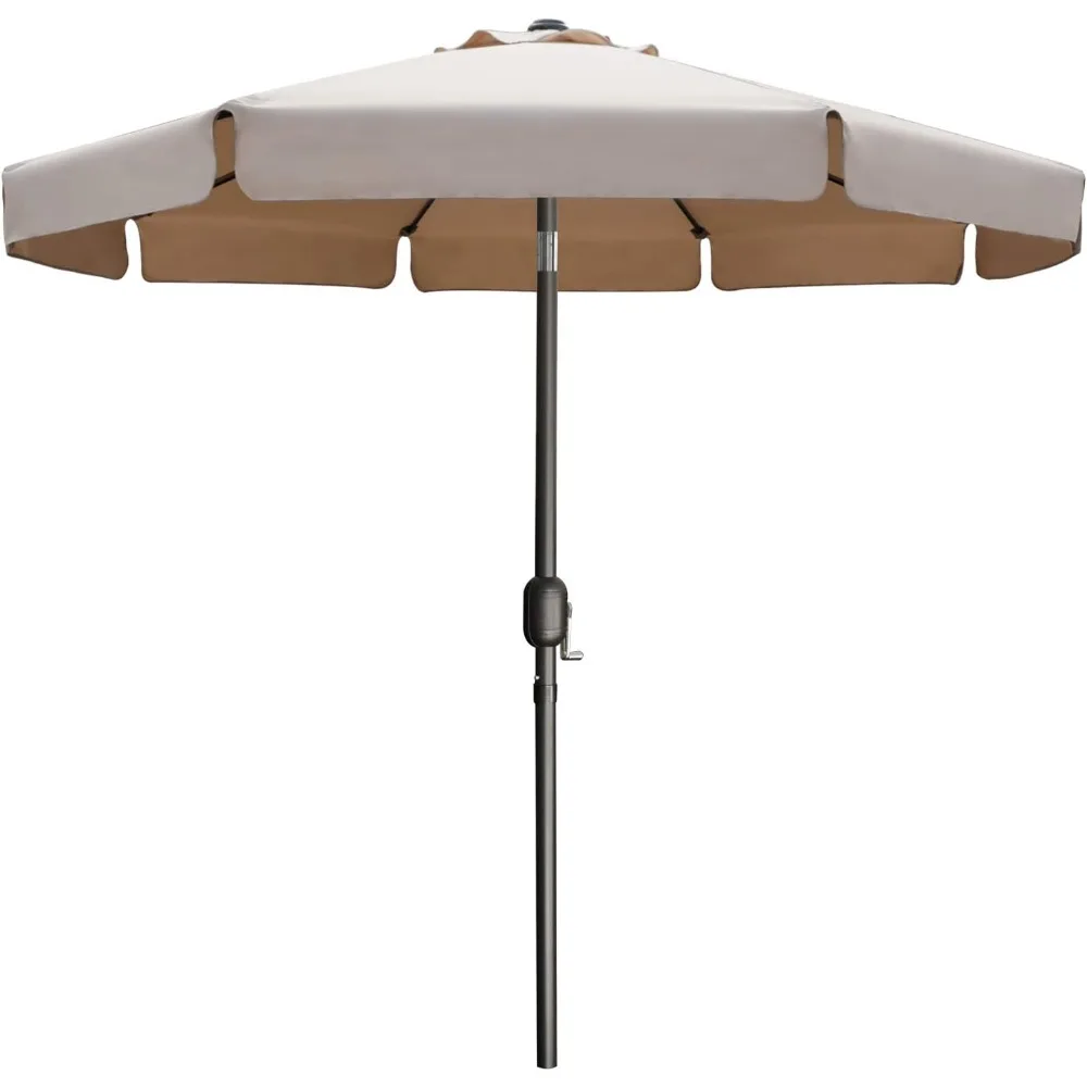 

Patio Umbrellas and Rules 8 Ribs Umbrella for Patio Pool Garden Deck (Khaki) Outdoor Terrace Parasol Camping the Beach Furniture