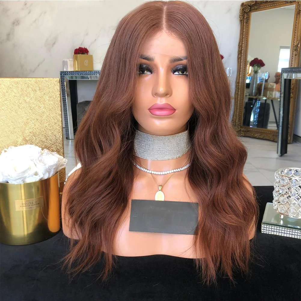 UNIQUE Brown Synthetic Lace Front Wigs For Women Deep Wave Glueless Pre Plucked Hairline Wig With Baby Hair Heat Resistant Hair
UNIQUE Brown Synthetic Lace Front Wigs For Women Deep Wave Glueless Pre Plucked Hairline Wig With Baby Hair Heat Resistant Hair