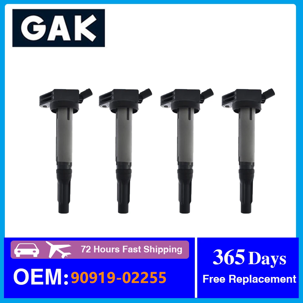 GAK 4pcs 90919-02255 Ignition Coil Igniter Suitable For TOYOTA Camry Highlander Lexus ES350 RX300 RX330 RX350 3.5L
GAK 4pcs 90919-02255 Ignition Coil Igniter Suitable For TOYOTA Camry Highlander Lexus ES350 RX300 RX330 RX350 3.5L