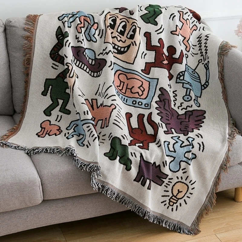 Textile City Ins Jigsaw Puzzle Throw Blanket Jacquard Weave Graffiti Home Decorative Tassels Tapestry Outdoor Camping Mat
Textile City Ins Jigsaw Puzzle Throw Blanket Jacquard Weave Graffiti Home Decorative Tassels Tapestry Outdoor Camping Mat