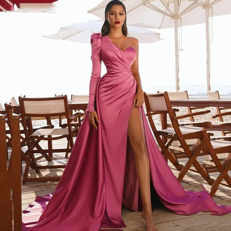One Shouldr Hot Pink Evening Dress Mermaid Long High Side Split Prom Party Dresses New Arrival Celebrity Dresses
One Shouldr Hot Pink Evening Dress Mermaid Long High Side Split Prom Party Dresses New Arrival Celebrity Dresses
