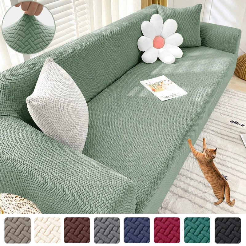 T-shaped Thick Sofa Cover Anti-dirty Slipcover for Living Room Stretch Jacquard Armchair Cover 1/2/3/4 Seater Corner Couch Case
T-shaped Thick Sofa Cover Anti-dirty Slipcover for Living Room Stretch Jacquard Armchair Cover 1/2/3/4 Seater Corner Couch Case