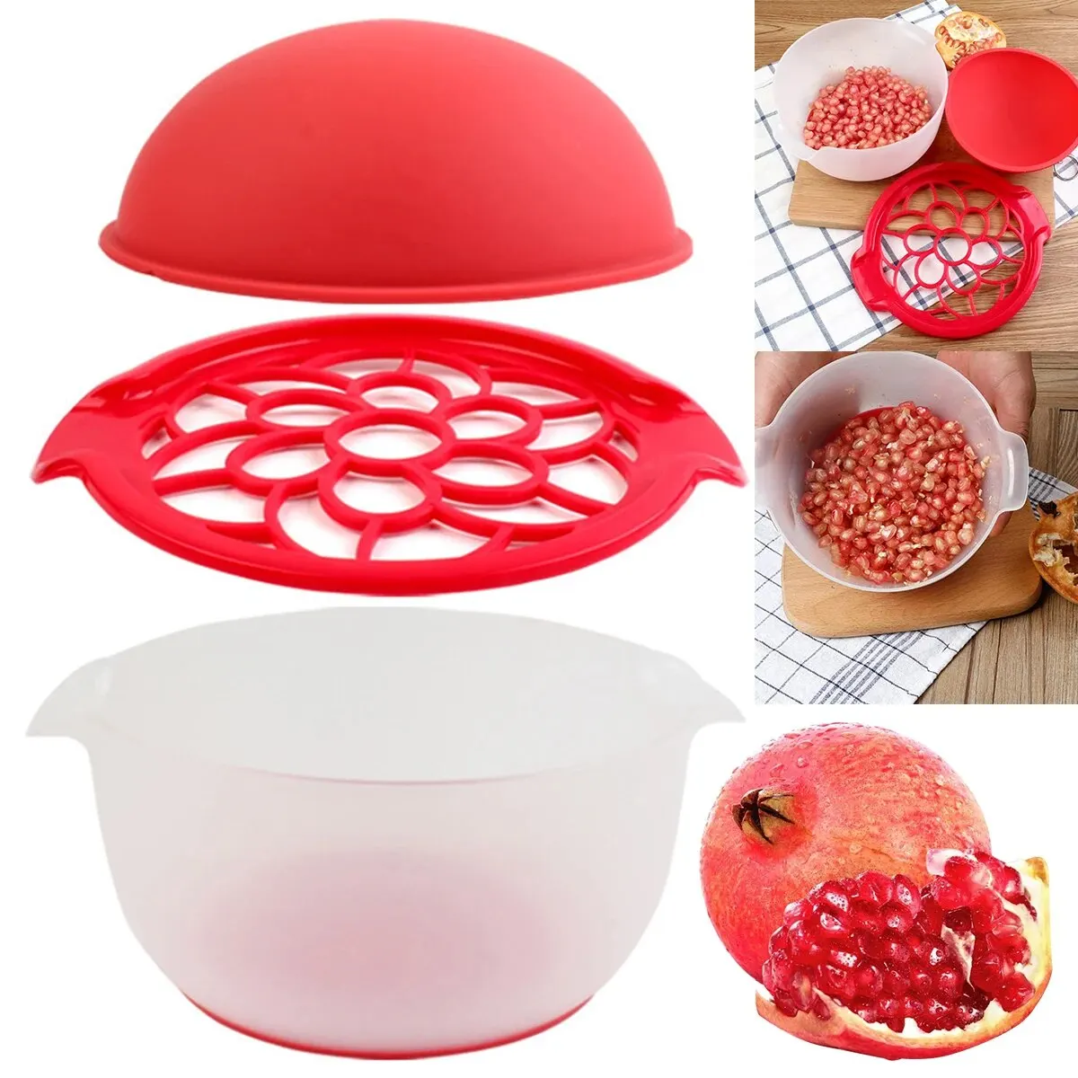 Peeler Machine Pomegranate Meat Extractor Fruit Tool Safety Pomegranate Peeling Bowl Gadgets Kitchen Items 
Peeler Machine Pomegranate Meat Extractor Fruit Tool Safety Pomegranate Peeling Bowl Gadgets Kitchen Items
