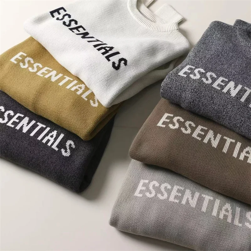 ESSENTIALS Logo Letters Crew Neck Jumper High Quality 1:1 knit Jacquard Loose Casual Pullover ESSENTIALS Sweater
ESSENTIALS Logo Letters Crew Neck Jumper High Quality 1:1 knit Jacquard Loose Casual Pullover ESSENTIALS Sweater