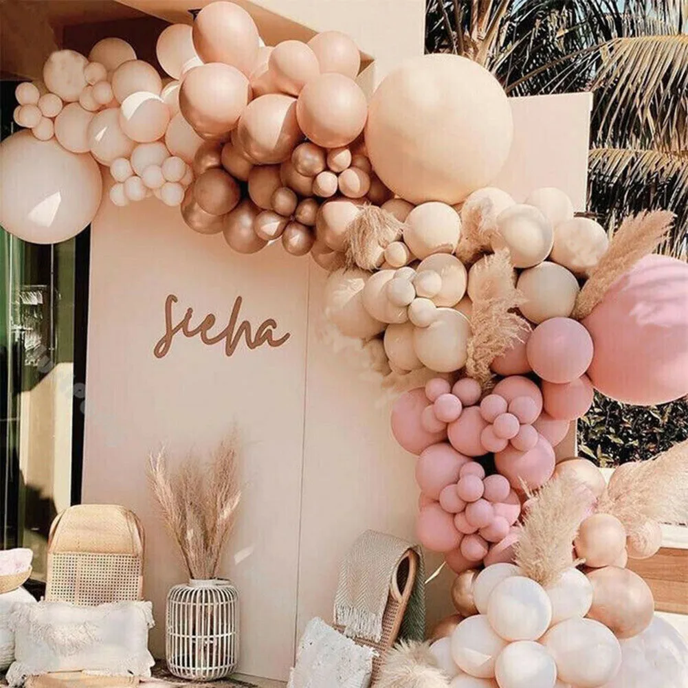 

Cream Blush Beige Pink Balloon Garland Arch Kit Baptism Girl Birthday Balloons Set Wedding Christening Party Baby Shower