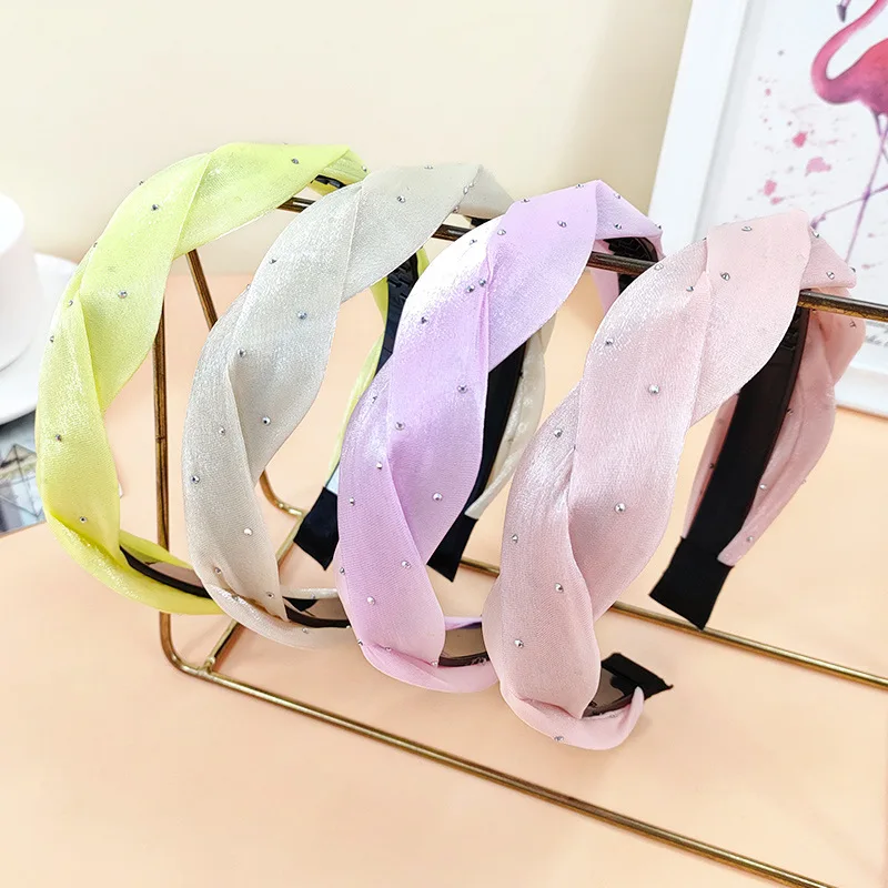 New Wave-shaped Headband Solid Shiny Hot Drill Braided Hairband Toothed Not Slip Teen Girls Bright Color Headdress Head Hoop
New Wave-shaped Headband Solid Shiny Hot Drill Braided Hairband Toothed Not Slip Teen Girls Bright Color Headdress Head Hoop