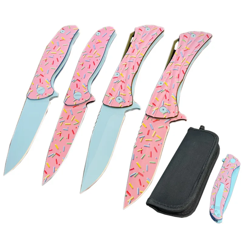 Donut High hardness M390 steel G10 Knife handle folding knife Outdoor survival camping sharp knife Multi-purpose knife
Donut High hardness M390 steel G10 Knife handle folding knife Outdoor survival camping sharp knife Multi-purpose knife