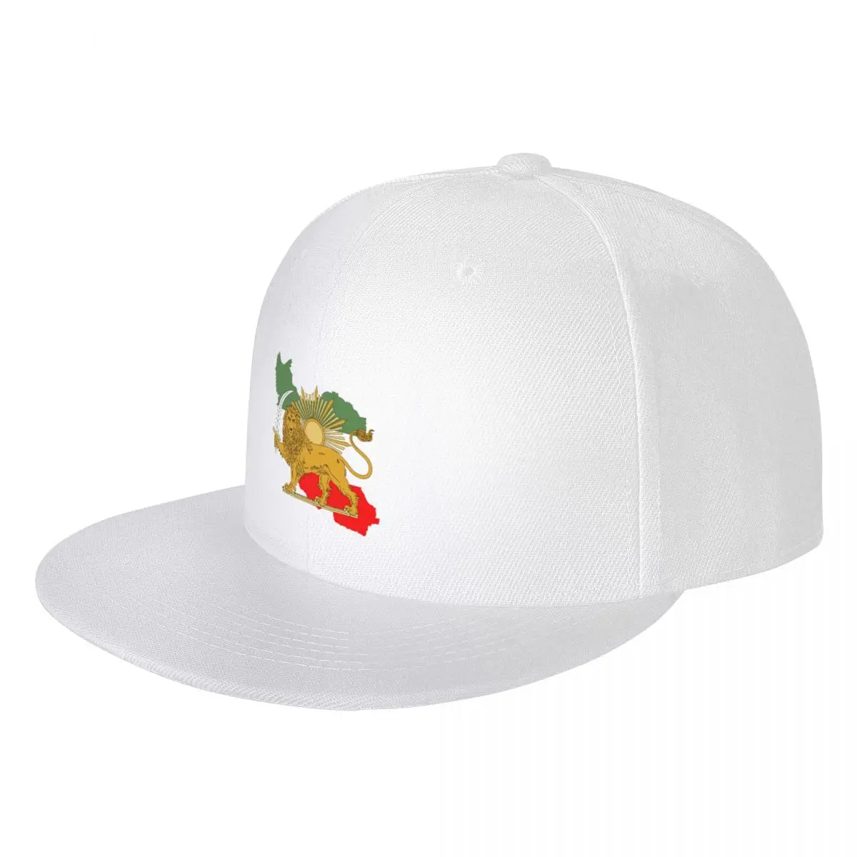 

Iran, Persia, map & flag - Lion and Sun iconic sign for the Persian Hip Hop Hat baseball cap man mens tennis Women's