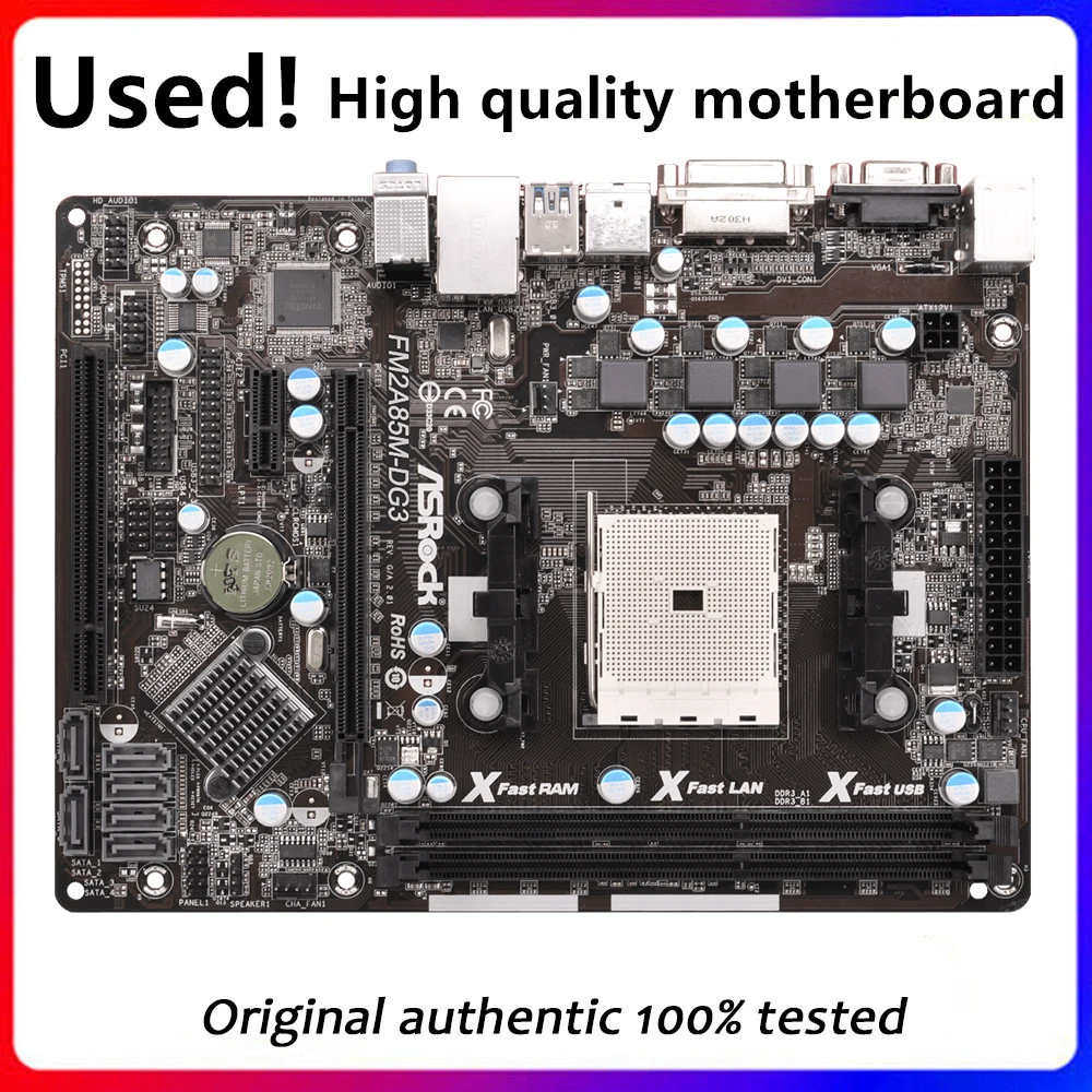 For ASRock FM2A85M-DG3 Motherboard Socket FM2 DDR3 For AMD A85M A85X Original Desktop Mainboard SATA II Used Mainboard
For ASRock FM2A85M-DG3 Motherboard Socket FM2 DDR3 For AMD A85M A85X Original Desktop Mainboard SATA II Used Mainboard