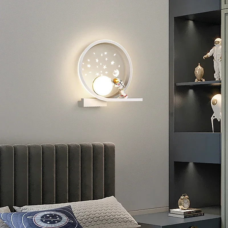 Children's Room Cartoon Background Wall Lamp Modern Minimalist Creative Astronaut Astronaut Men and Girls Bedroom Bedside Lamp
Children's Room Cartoon Background Wall Lamp Modern Minimalist Creative Astronaut Astronaut Men and Girls Bedroom Bedside Lamp