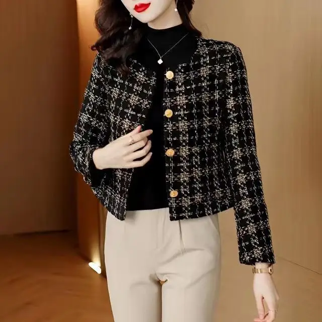 French Little Fragrance Coat for Women Fall Winter 2024 Temperament Korean Fashion Celebrities High Grade Tweed Top A50
French Little Fragrance Coat for Women Fall Winter 2024 Temperament Korean Fashion Celebrities High Grade Tweed Top A50