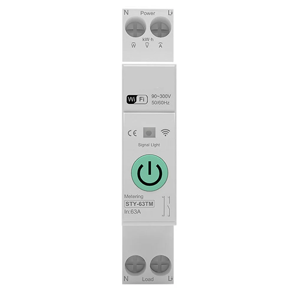 TUYA Zig Bee Smart Circuit Breaker With Power Metering 1P 63A DIN Rail For Smart Home Wireless Remote Control WIFI DIN Switch
TUYA Zig Bee Smart Circuit Breaker With Power Metering 1P 63A DIN Rail For Smart Home Wireless Remote Control WIFI DIN Switch