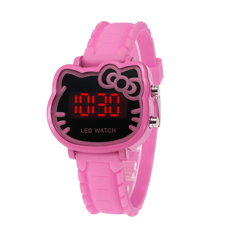 

MINISO Hello Kitty Cute Cartoon Electronic Watch Child Primary School Students Girls Waterproof Kids Watches Women Gifts