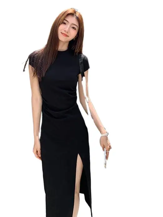 Women Summer Knitted Split Dress Sexy Slim Elastic Oversized Basic Bodycon Sweater Dress Spring knit Long maxi Dress Vestidos
Women Summer Knitted Split Dress Sexy Slim Elastic Oversized Basic Bodycon Sweater Dress Spring knit Long maxi Dress Vestidos