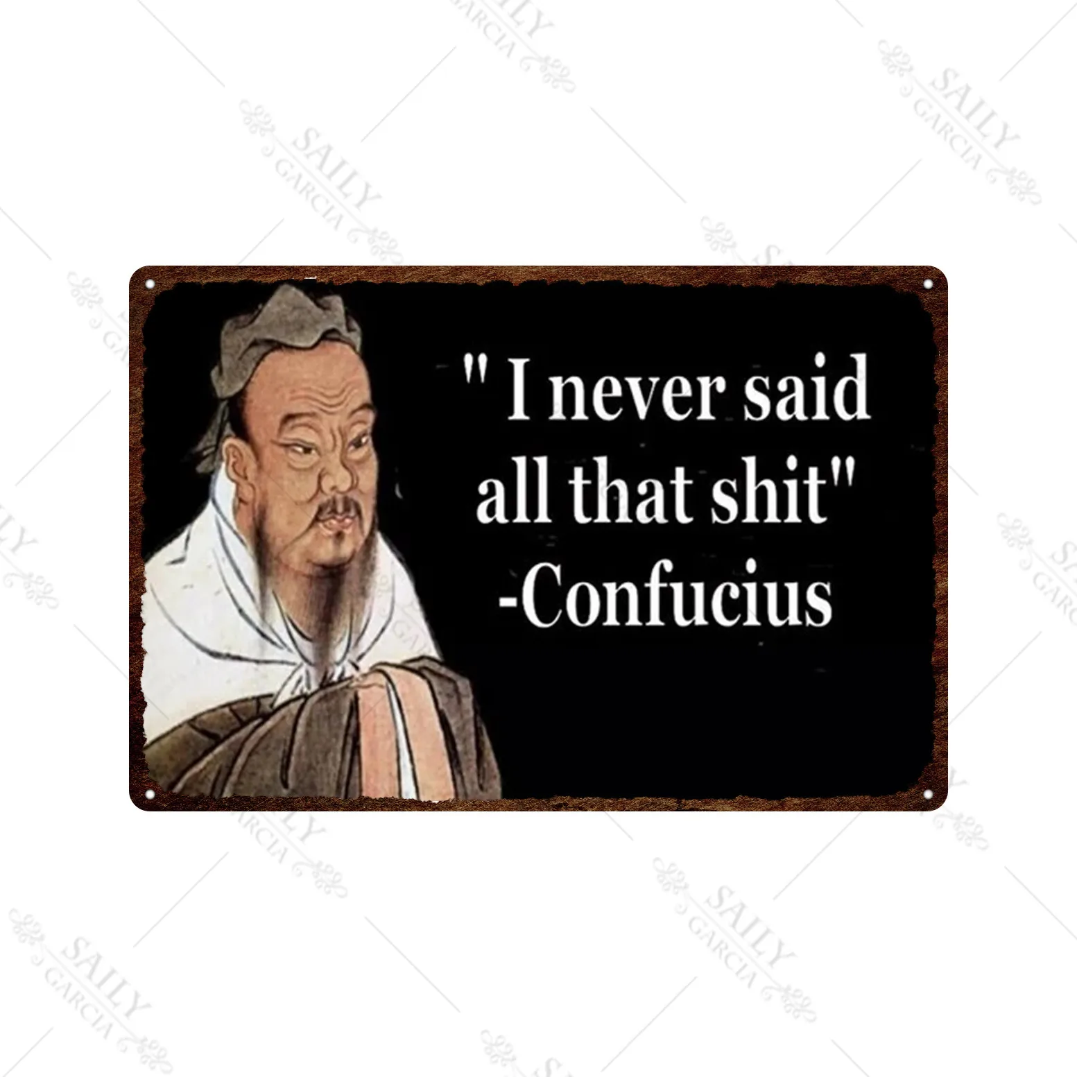 Vintage Metal Tin Sign Confucius Humor Comedy Quotes Art Print Metal Posters College Educational Home Decor Metal Plates Plaques
Vintage Metal Tin Sign Confucius Humor Comedy Quotes Art Print Metal Posters College Educational Home Decor Metal Plates Plaques