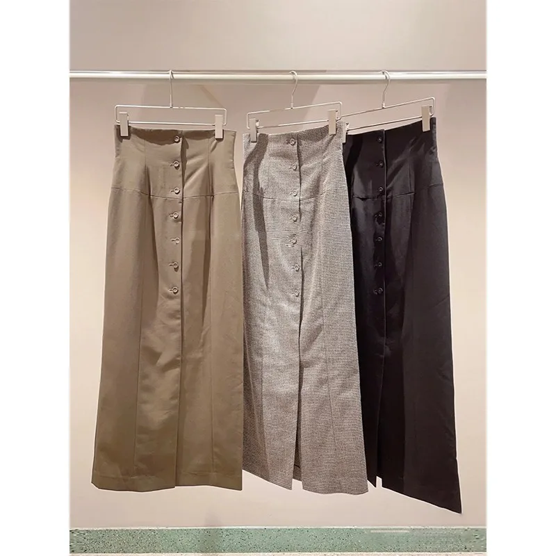 ZOCI Autumn Elegant Temperament Chic Button Skirt Japanese Straight Slim Waist Fashion Faldas Split Chic Office Lady Skirts
ZOCI Autumn Elegant Temperament Chic Button Skirt Japanese Straight Slim Waist Fashion Faldas Split Chic Office Lady Skirts