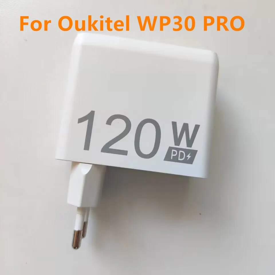Оригинальное зарядное устройство для Oukitel WP30 PRO, быстрое зарядное устройство для путешествий с европейской вилкой, адаптер питания 120 Вт + кабель Type-C
Оригинальное зарядное устройство для Oukitel WP30 PRO, быстрое зарядное устройство для путешествий с европейской вилкой, адаптер питания 120 Вт + кабель Type-C