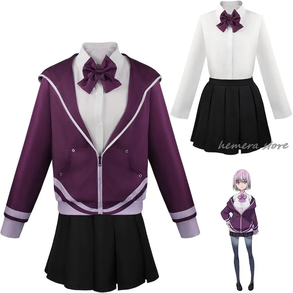 

SSSS.GRIDMAN Shinjo Akane Cosplay Costume School Hoodie Shinjo Akane Wig Women Halloween Carnival Role Playing Suit Set Uniform