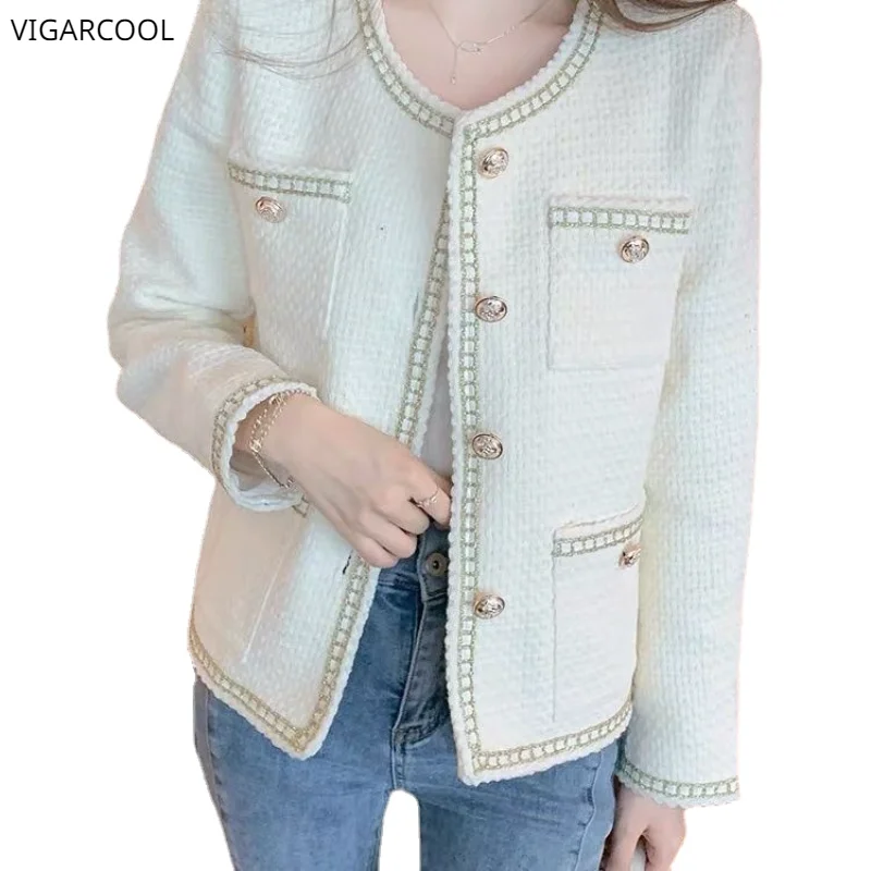 Small Fragrant Coat Women's Spring and Autumn New Little Celebrity Temperament High Sense Versatile Commuter Jacket Top Short
Small Fragrant Coat Women's Spring and Autumn New Little Celebrity Temperament High Sense Versatile Commuter Jacket Top Short