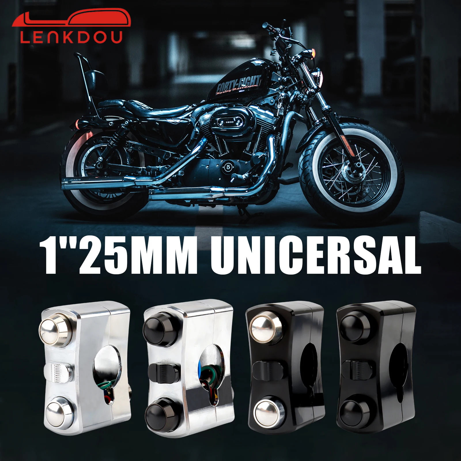 

Переключатель управления на руль мотоцикла, диаметром 1 дюйм, 25 мм, для Harley Touring, Softail Sportster, Dyna, Honda, Suzuki, Yamaha, Kawasaki