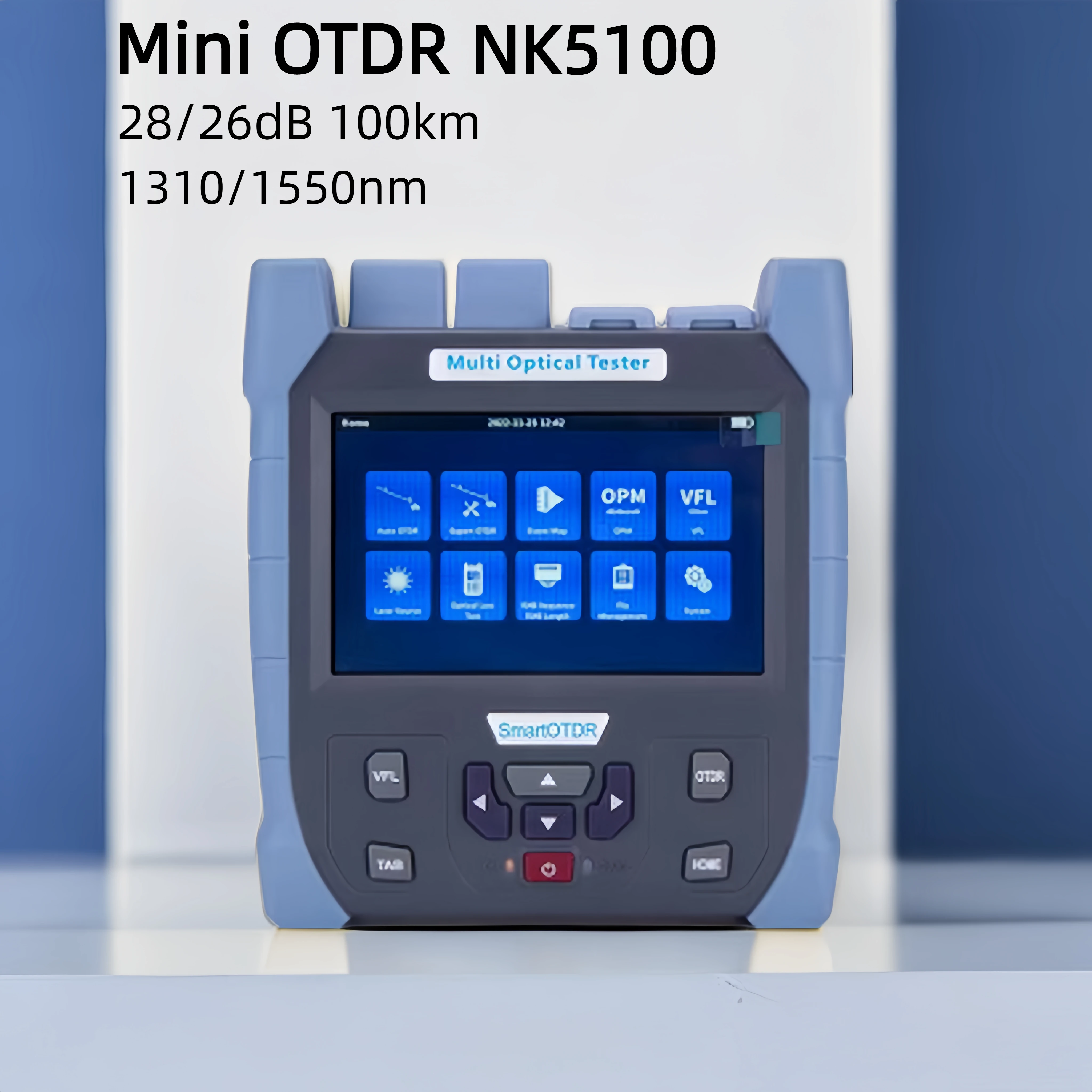 NOVKER Mini OTDR NK5100 SM MM Active Fiber 1310/1550nm Fiber Optic Reflectometer and VFL OLS OPM EventMap 28/26dB 100KM
NOVKER Mini OTDR NK5100 SM MM Active Fiber 1310/1550nm Fiber Optic Reflectometer and VFL OLS OPM EventMap 28/26dB 100KM