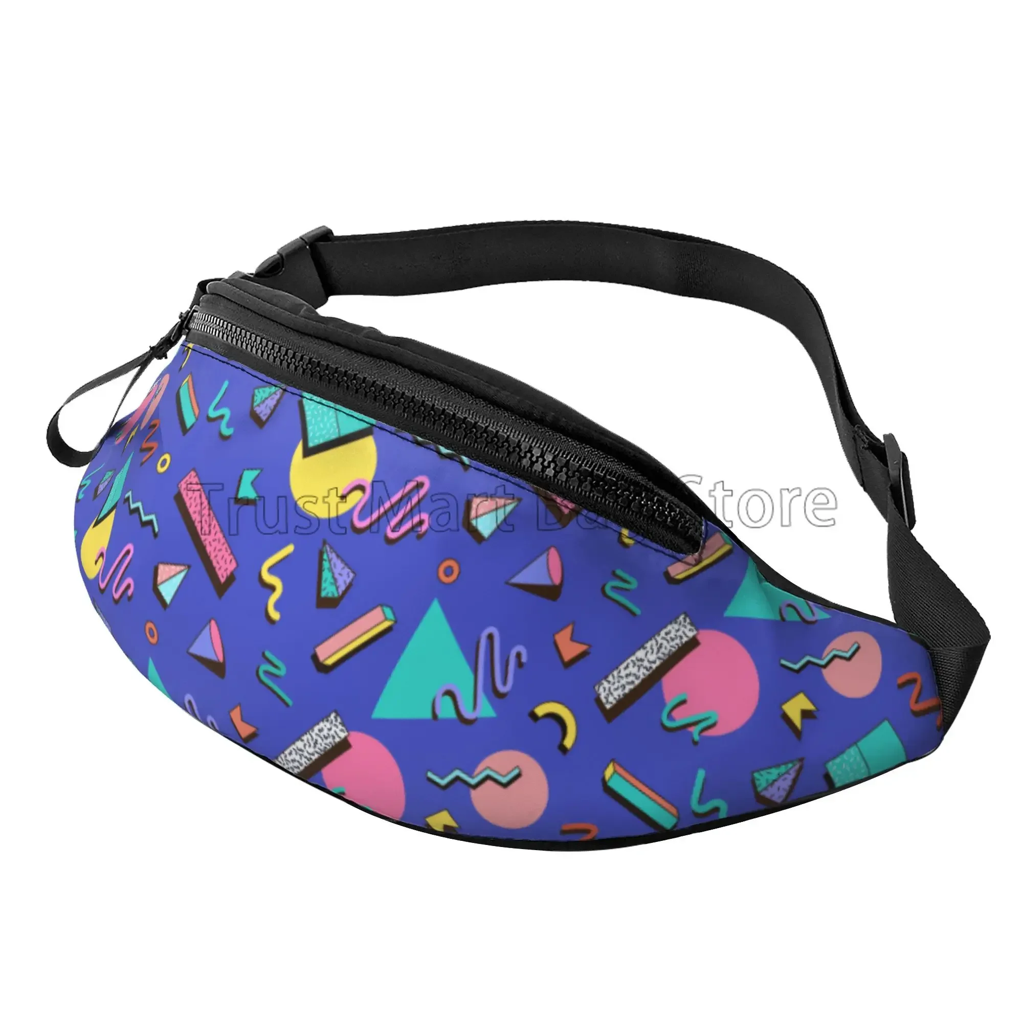 

Retro 80s 90s Fanny Pack Waist Packs Unisex Adjustable Casual Waist Bag Vintage Hiking Belt Waist Packs for Travel Cycling