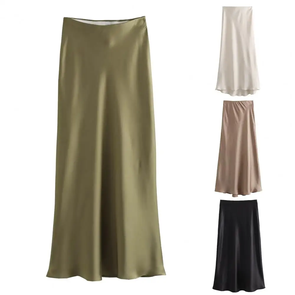 Women High Waist Skirt Elegant High Waist Satin Maxi Skirt for Women A-line Slim Fit Formal Party Prom Skirt with Ankle Length
Women High Waist Skirt Elegant High Waist Satin Maxi Skirt for Women A-line Slim Fit Formal Party Prom Skirt with Ankle Length