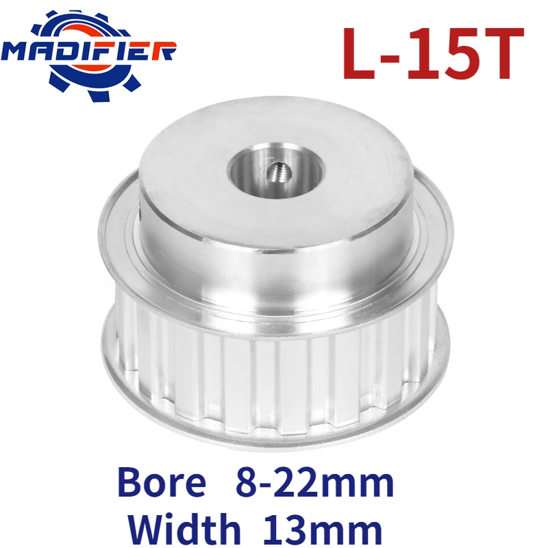 BF Type 15 Teeth L Timing Pulley Hole 8/10/12/12.7/14/15/16/17/18/19/20/22mm For Width 13mm
BF Type 15 Teeth L Timing Pulley Hole 8/10/12/12.7/14/15/16/17/18/19/20/22mm For Width 13mm