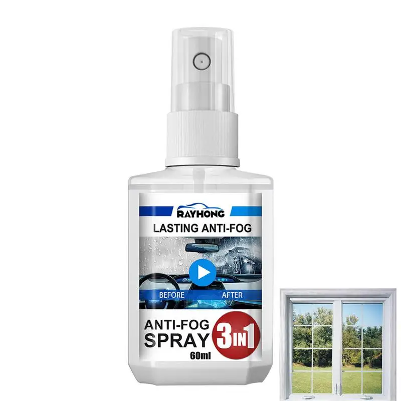 

Car Glass Anti-Fog Agent 60ml Anti Fog Spray For Car Windshield Car Glass Antifogging Agent For Cars Windows Windshields Mirrors