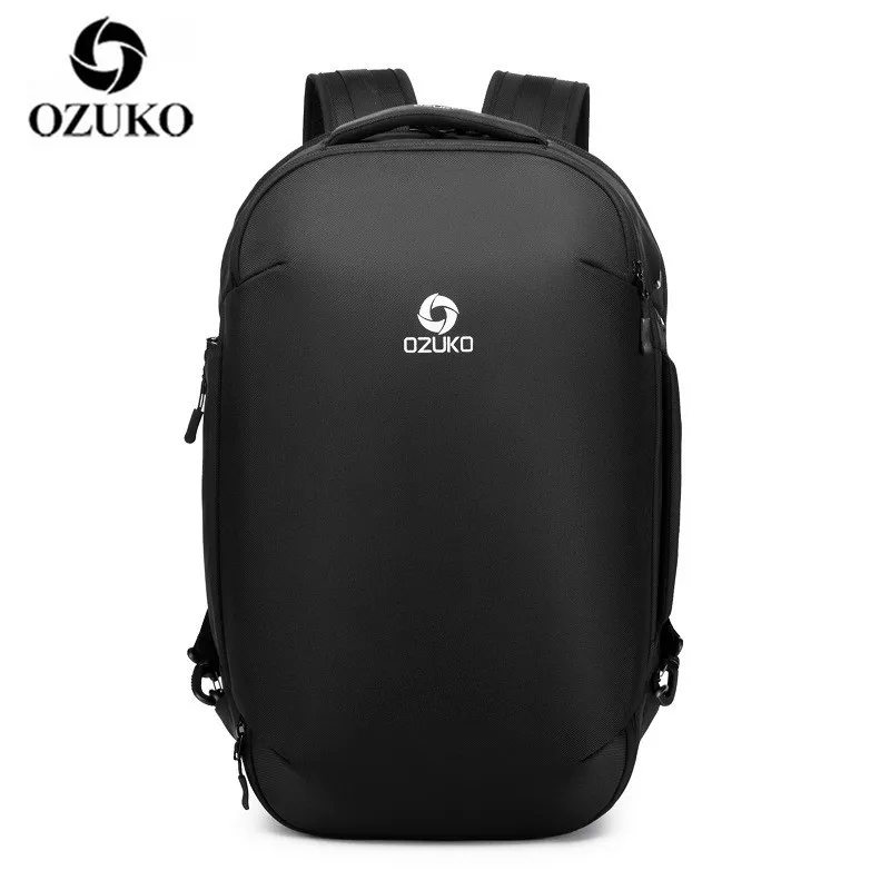 

Men's OZUKO Multifunction 17.3 inch Laptop Backpacks Fashion Schoolbag for Teenager Waterproof Male Mochila Travel Bags 2019 New