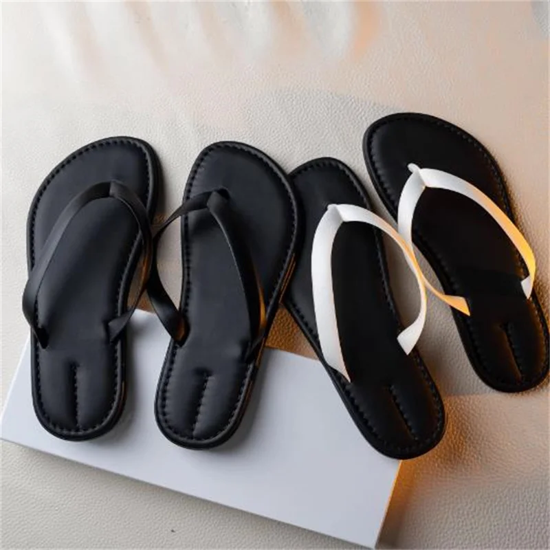 

Flip-flops Shoes for Ladies Round Toes Flat Heels Womens‘ Sewing Lines Female Slippers Mixed Colors Zapatillas Chassure Femme