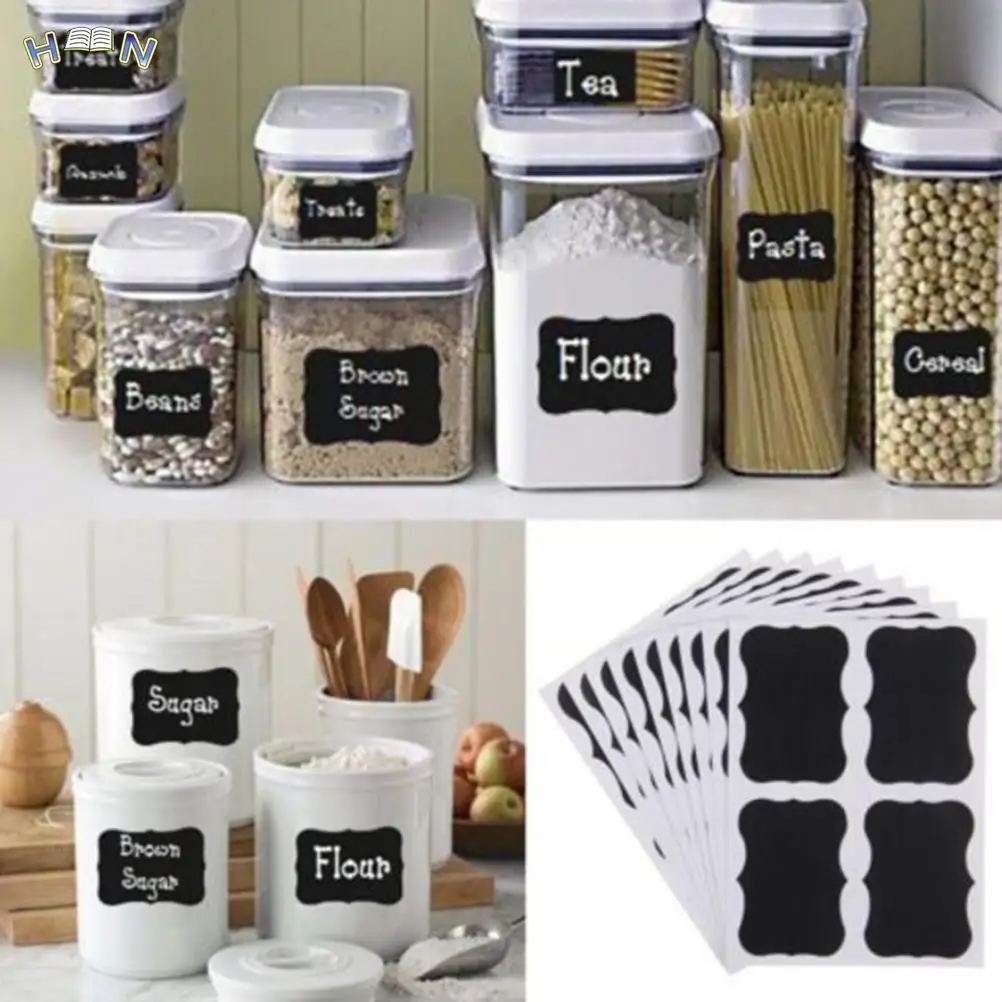 36Pcs Blackboard Craft Chalkboard Chalk Board Stickers Black Bottle DIY Stiky Stickers Kitchen Jar Organizer Labels
36Pcs Blackboard Craft Chalkboard Chalk Board Stickers Black Bottle DIY Stiky Stickers Kitchen Jar Organizer Labels