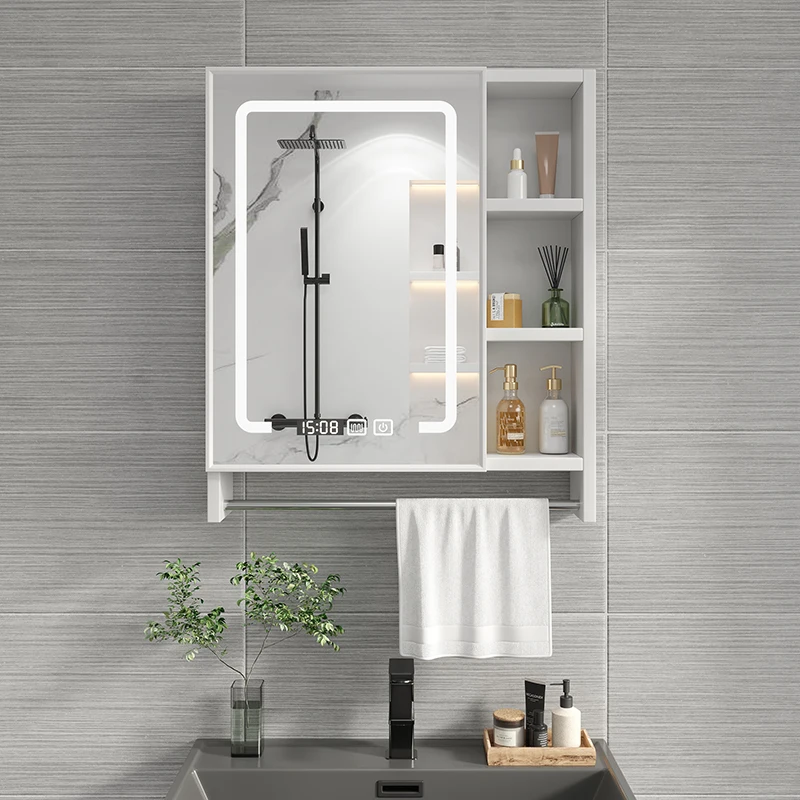Mirror cabinet wall-mounted mirror with shelf separate bathroom storage locker integrated
Mirror cabinet wall-mounted mirror with shelf separate bathroom storage locker integrated