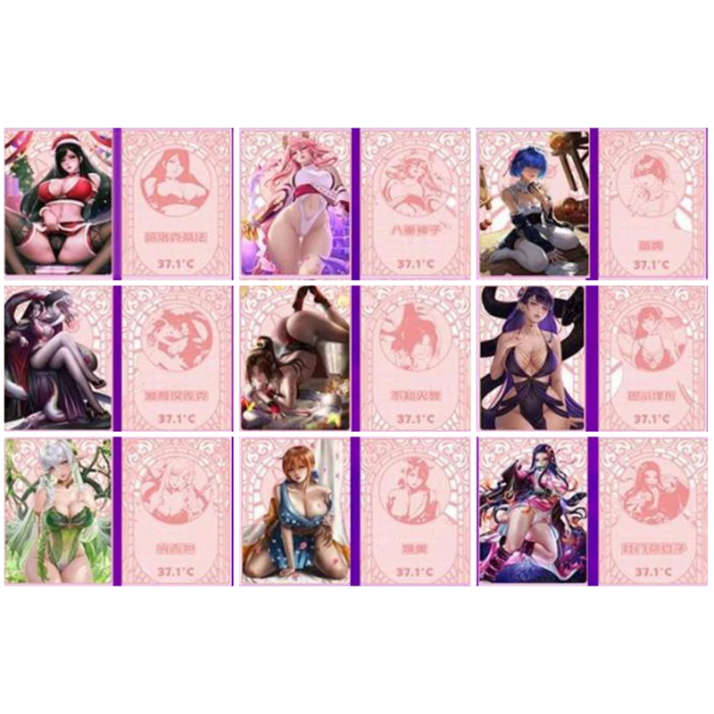 

Anime Goddess Story Rare Metal Refractive Flash Cards Tifa Lockhart Rem Hancock Toys for boys Collectible Cards Birthday Gift