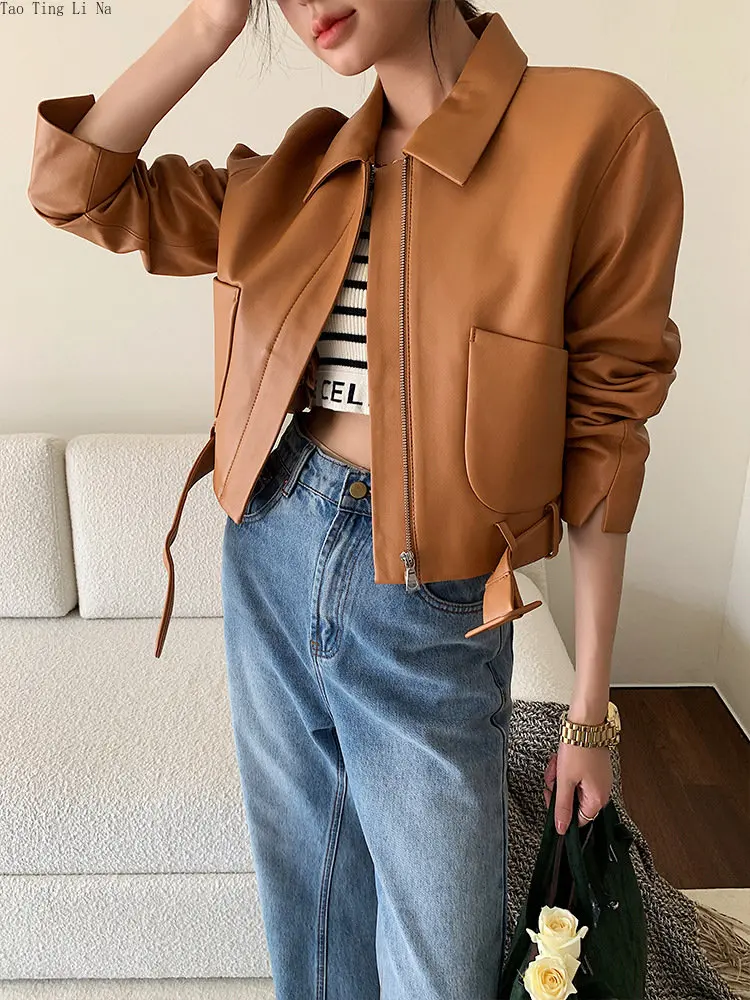 2023 Women New Genuine Sheepskin Leather Jacket Loose Motorcycle Real Sheep Leather Jacket S1
2023 Women New Genuine Sheepskin Leather Jacket Loose Motorcycle Real Sheep Leather Jacket S1