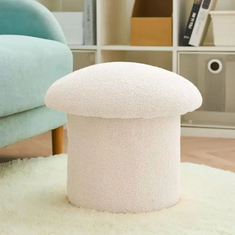 

Handmade Mushroom Makeup Stool Popular on The Internet Shoe Changing Stool Available for Sitting At The Door Ottomans Furniture