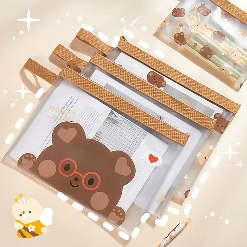 A4 A5 File Bag Kawaii Bear Large Capacity Documents Tickets File Holder Pencil Case Korean Stationery Cute Cartoon Storage Pouch
A4 A5 File Bag Kawaii Bear Large Capacity Documents Tickets File Holder Pencil Case Korean Stationery Cute Cartoon Storage Pouch