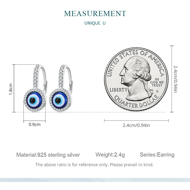 Evil Eye Ear Buckles Silver Round Devil Eye Hoop Earrings Pave Evil Eye Ear Buckles Silver Round Devil Eye Hoop Earrings Pave