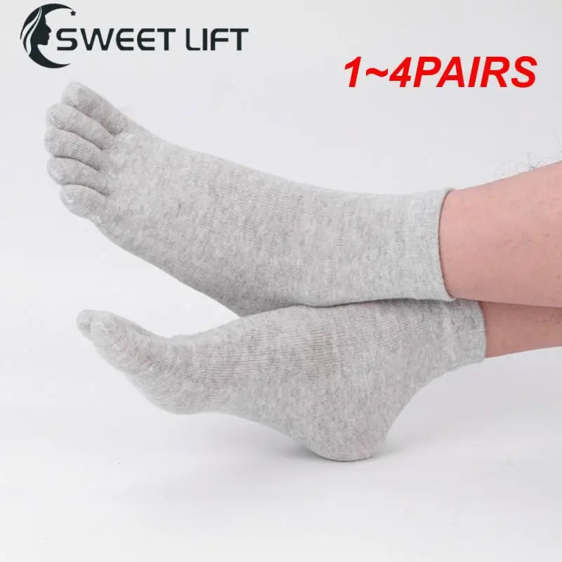 

1~4PAIRS Five Fingered Socks Elastic Closure Correct The Shape Of Your Toes Mens Five Finger Socks Mens Toe Socks Toe Sock