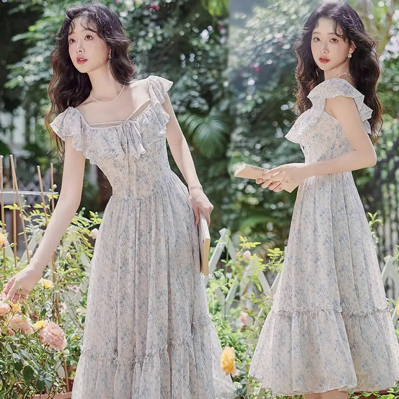 Super Fairy French Romantic Dress Female Summer New Seaside Holiday First Love Gentle Wind Waist Beach Dress
Super Fairy French Romantic Dress Female Summer New Seaside Holiday First Love Gentle Wind Waist Beach Dress