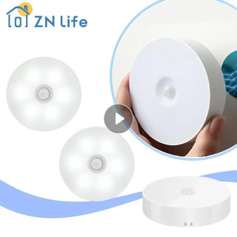 LED Night Light USB Rechargeable Motion Sensor Energy-saving Night Light 6 Light Beads Closet Wall Lamp For Home Bedroom Lights
LED Night Light USB Rechargeable Motion Sensor Energy-saving Night Light 6 Light Beads Closet Wall Lamp For Home Bedroom Lights
